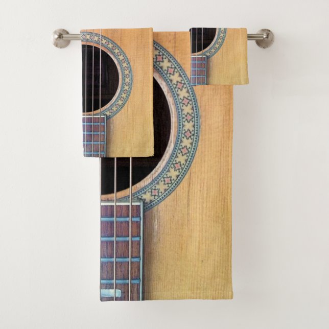 Dreadnought Acoustic Guitar Bath Towel Set (Insitu)