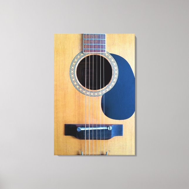 Dreadnought Acoustic Guitar Canvas Print (Front)