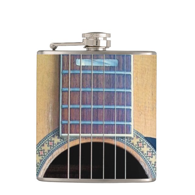 Dreadnought Acoustic Guitar Hip Flask (Front)