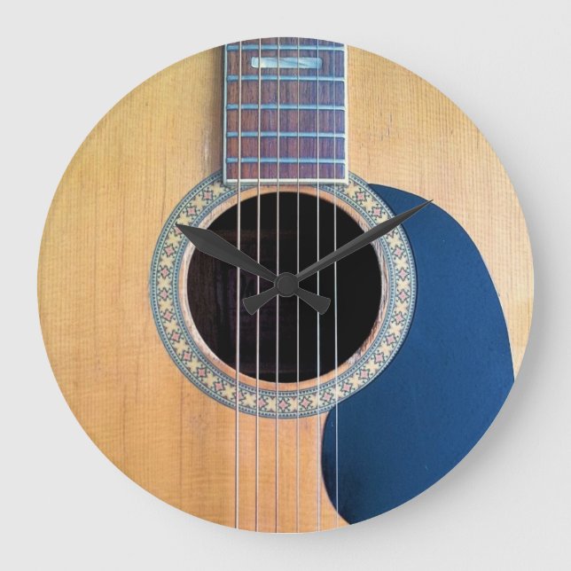 Dreadnought Acoustic Guitar Large Clock (Front)
