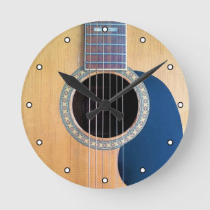 Dreadnought Acoustic Guitar Round Clock