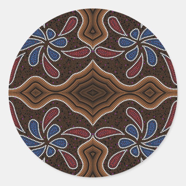 Dream 4 classic round sticker (Front)