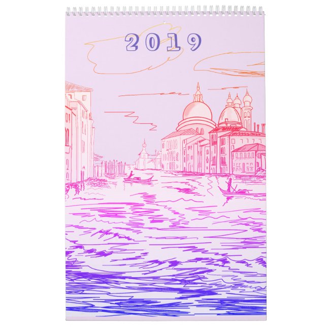 Dream and travel around cities calendar (Cover)