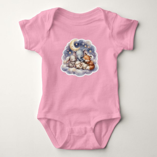 Dream Animal Parade Baby Bodysuit (Front)