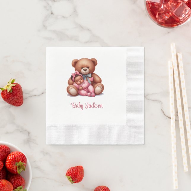 Dream Baby Bear Girl Napkin (Insitu)