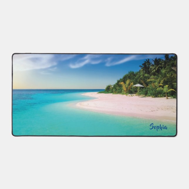Dream Beach  (personalised name)  Yoga Mat (Front)