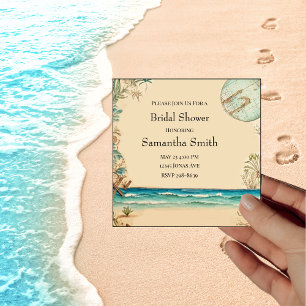 Dream Beach Theme Wedding Bridal Shower Invitation