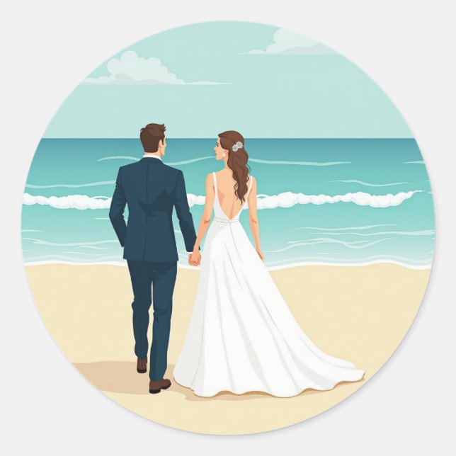 Dream Beachside Honeymoon Sticker (Front)