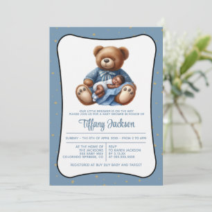 Dream Bear Baby Shower Invitation