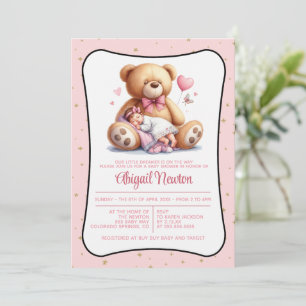Dream Bear Baby Shower Invitation