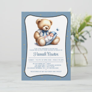 Dream Bear Baby Shower Invitation