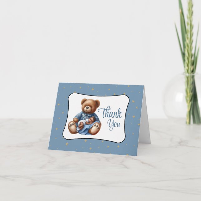 Dream Bear Baby Shower Thank You Card (Front)