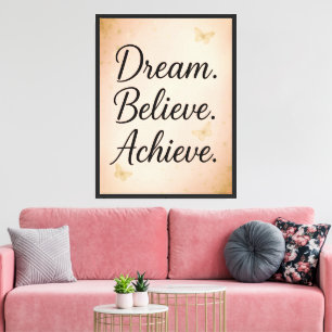 Dream Believe Achieve Canvas Print