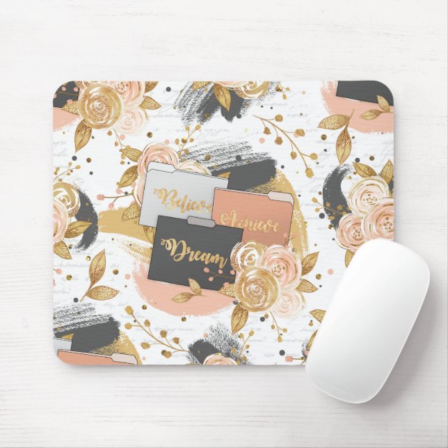 Dream, Believe, Achieve – Inspirational  Mouse Mat (With Mouse)