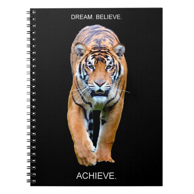 Dream Believe Achieve Motivational Inspirational Notebook (Front)