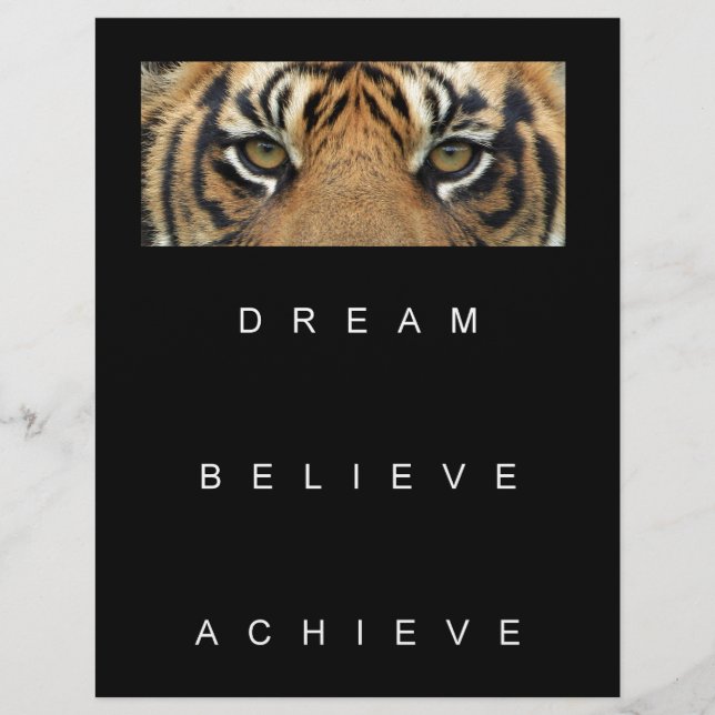 dream believe achieve motivational quote (Front)