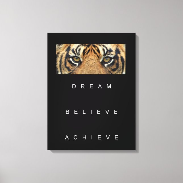 Dream Believe Achieve Motivational Quote Canvas Pr (Front)