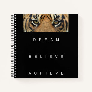 Dream Believe Achieve Motivational Quote Elegant Notebook