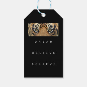dream believe achieve motivational quote gift tags