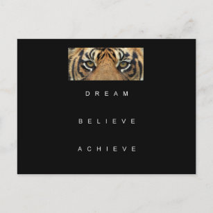dream believe achieve motivational quote postcard
