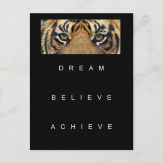 dream believe achieve motivational quote postcard