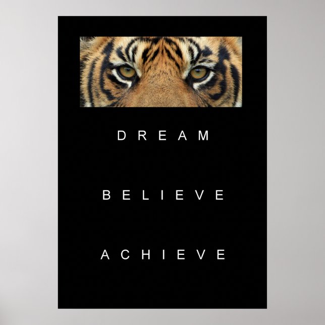 dream believe achieve motivational quote poster (Front)