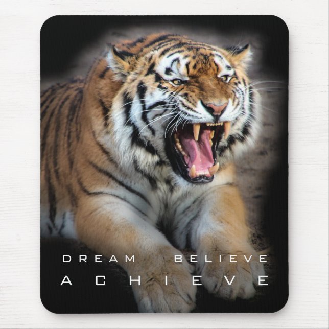 Dream Believe Achieve Motivational Quote Vertical Mouse Mat (Front)