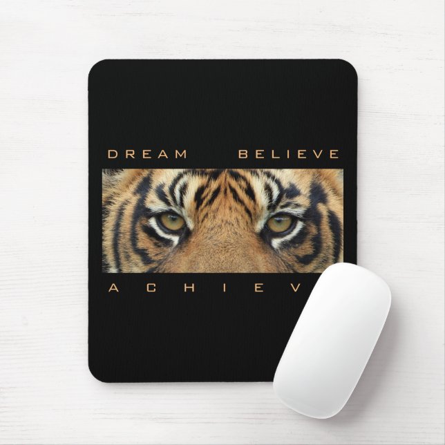 Dream Believe Achieve Motivational Quote Vertical Mouse Mat (With Mouse)
