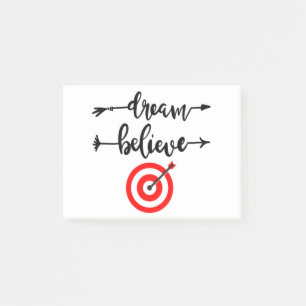 DREAM BELIEVE ACHIEVE POST-IT NOTES