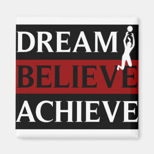 Dream Believe Achieve Womens Volleyball Magnet