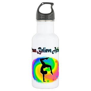 DREAM, BELIEVE AND ACHIEVE GYMNASTICS DREAMS 532 ML WATER BOTTLE