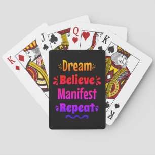 Dream Believe Manifest Repeat - Inspirational Playing Cards