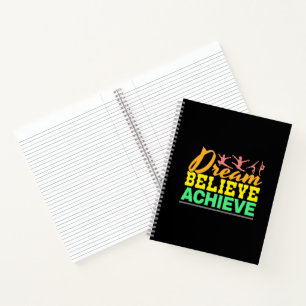 Dream Believe Quote - Women's Gymnastics Notebook