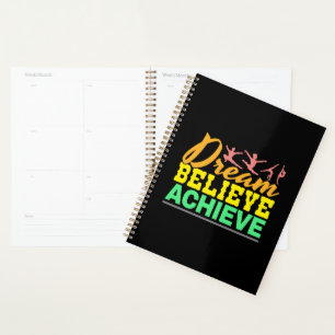 Dream Believe Quote - Women's Gymnastics  Planner