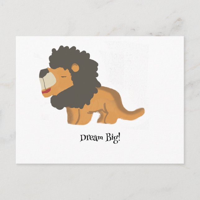 Dream Big, A Lion Postcard (Front)