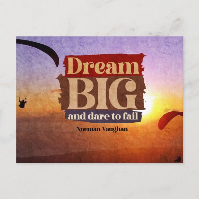 Dream Big And Dare To Fail Magnetic Card (Front)