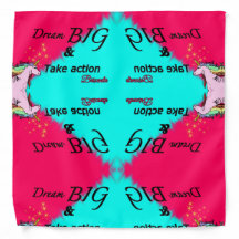 Dream big and take action unicorn bandanna