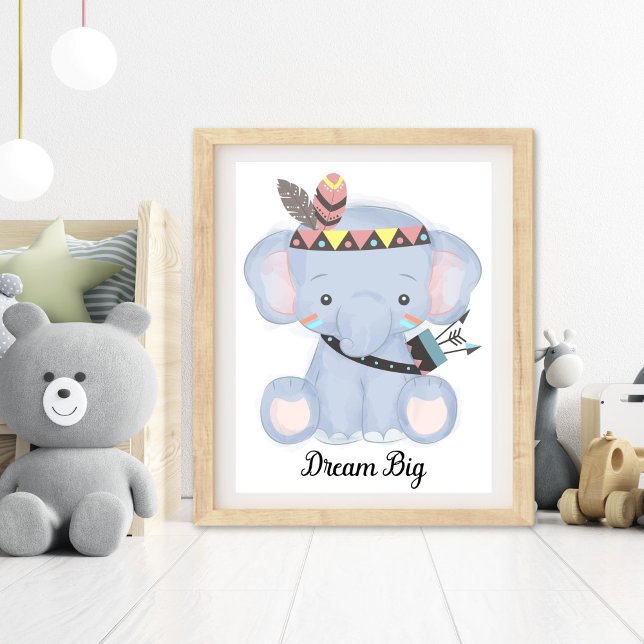 Dream Big Animal Nursery Wall Art (Nursery Wall Art)