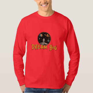 Dream Big Astronaut on Moon Space Planets Graphic  T-Shirt