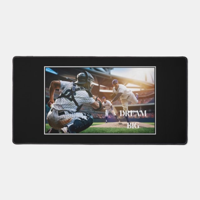 Dream Big Baseball Desk Mat (Front)