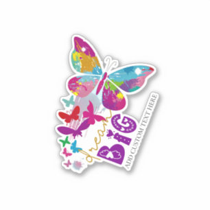 Dream BIG Butterflies Flying Upward Personalised