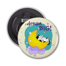 "Dream Big" Cat On Moon Inspirational Quote