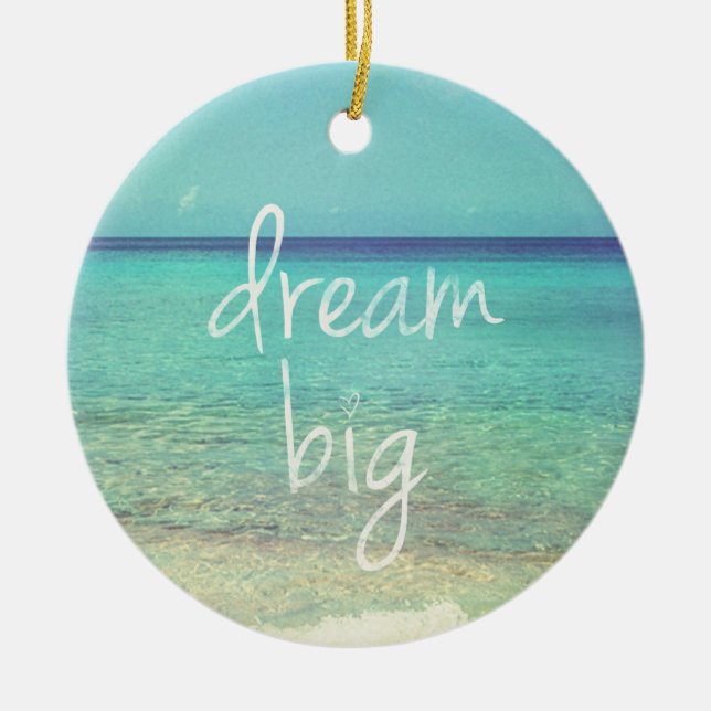 Dream big ceramic tree decoration (Front)