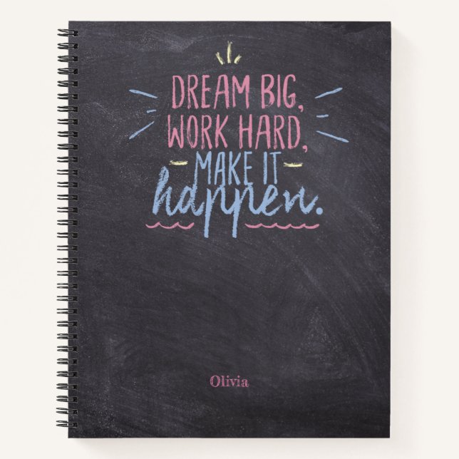 Dream Big Chalkboard Notebook (Front)