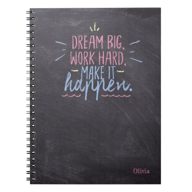 Dream Big Chalkboard Notebook (Front)