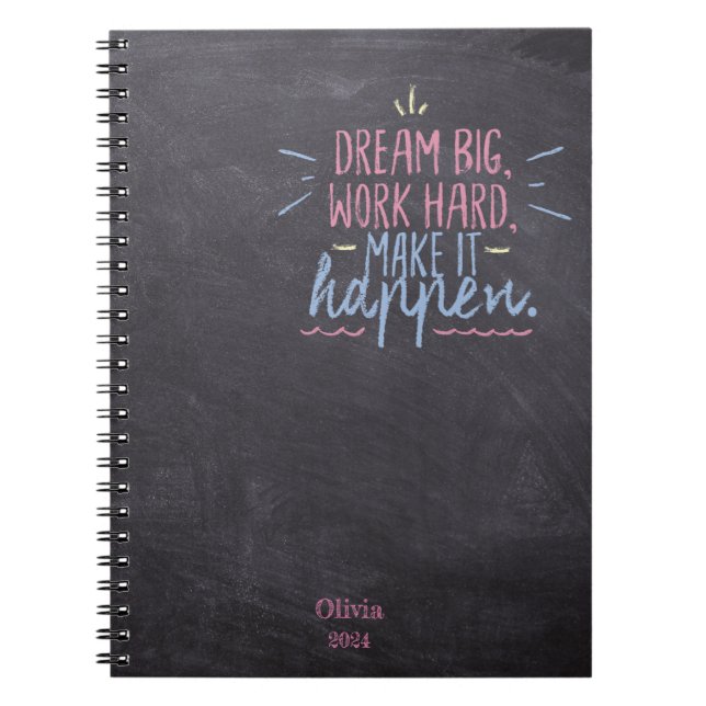 Dream Big Chalkboard Notebook (Front)