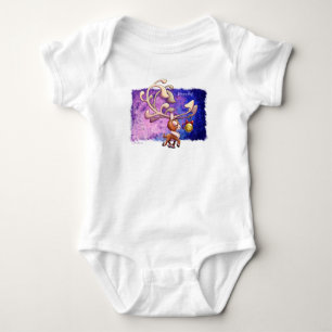 DREAM BIG CHRISTMAS REINDEER by Jeff Willis Art Baby Bodysuit