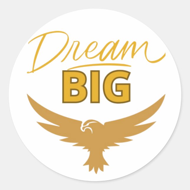 dream big Classic Round Stickers (Front)