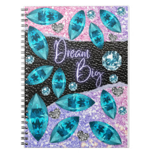 dream big coloured fancy Jewels style Notebook