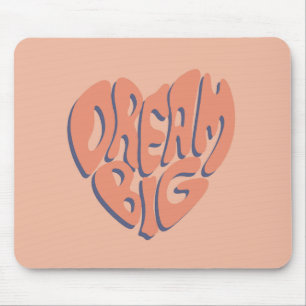 Dream Big: Coral and Apricot Motivational Advice Mouse Mat